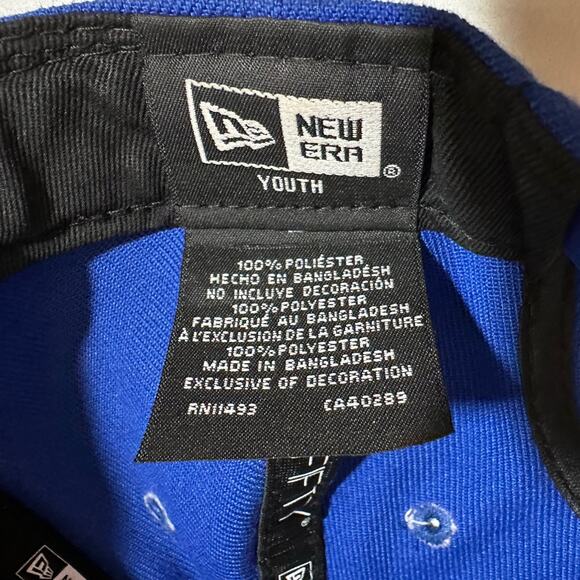 Golden State Warriors New Era Youth 9Fifty SnapBack Hat Royal Blue Adjustable - Picture 6 of 7